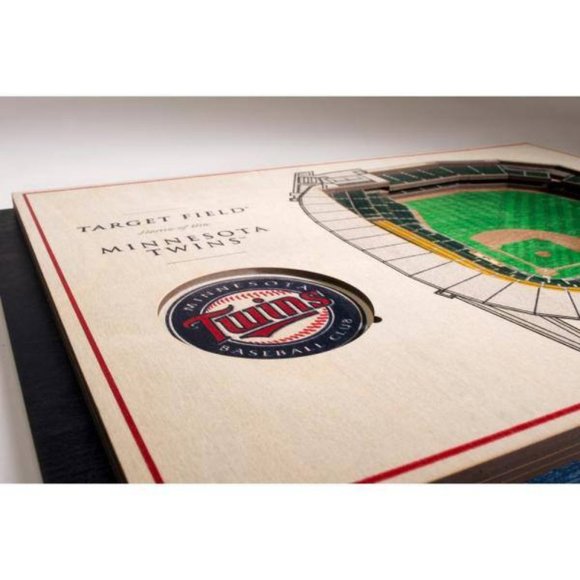 NWT StadiumViews Minnesota Twins Target Field Wooden Five-Layer Stadium Wall Art - Picture 3 of 4